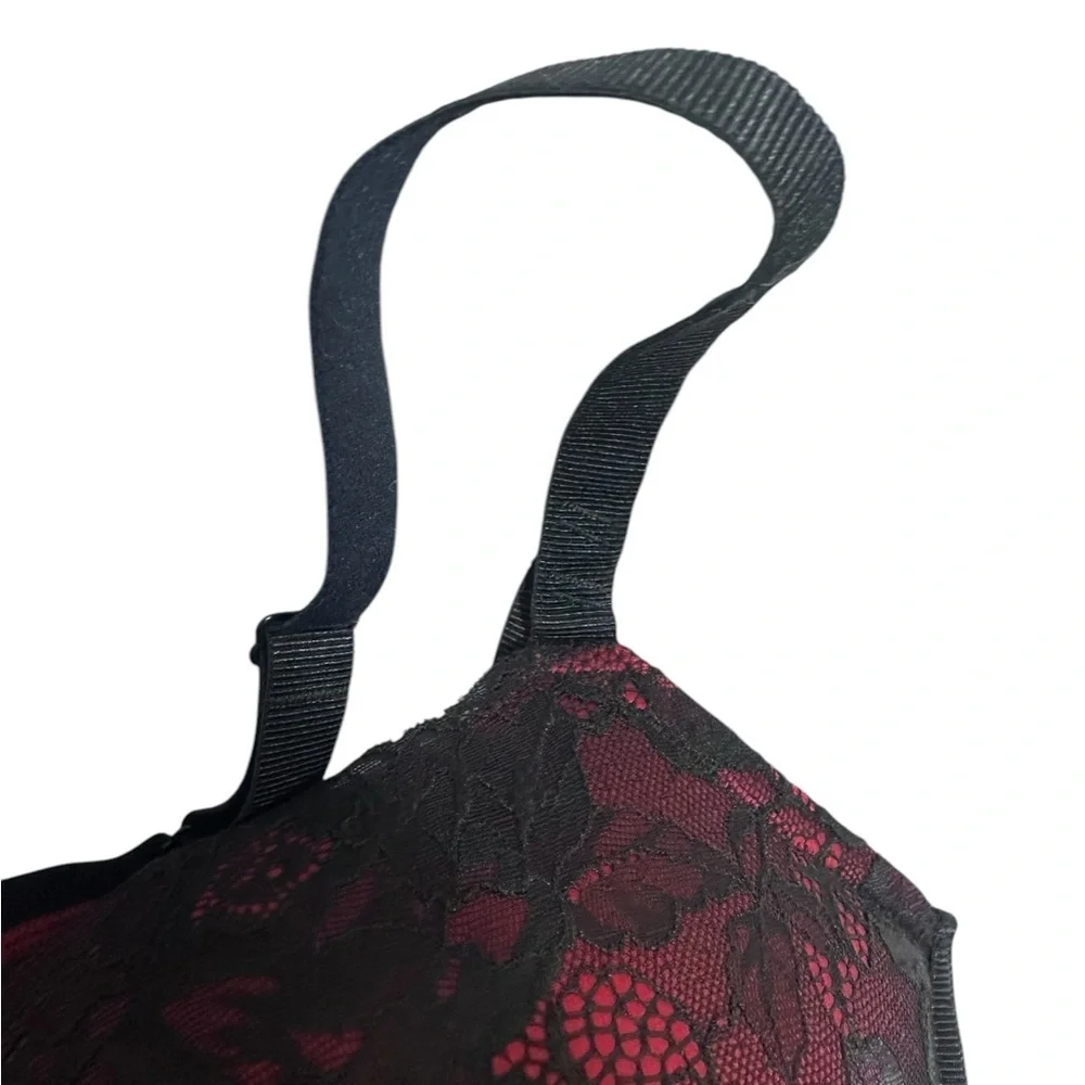 Torrid curve red and black bombshell  pushup bra size 44F - Picture 5 of 11